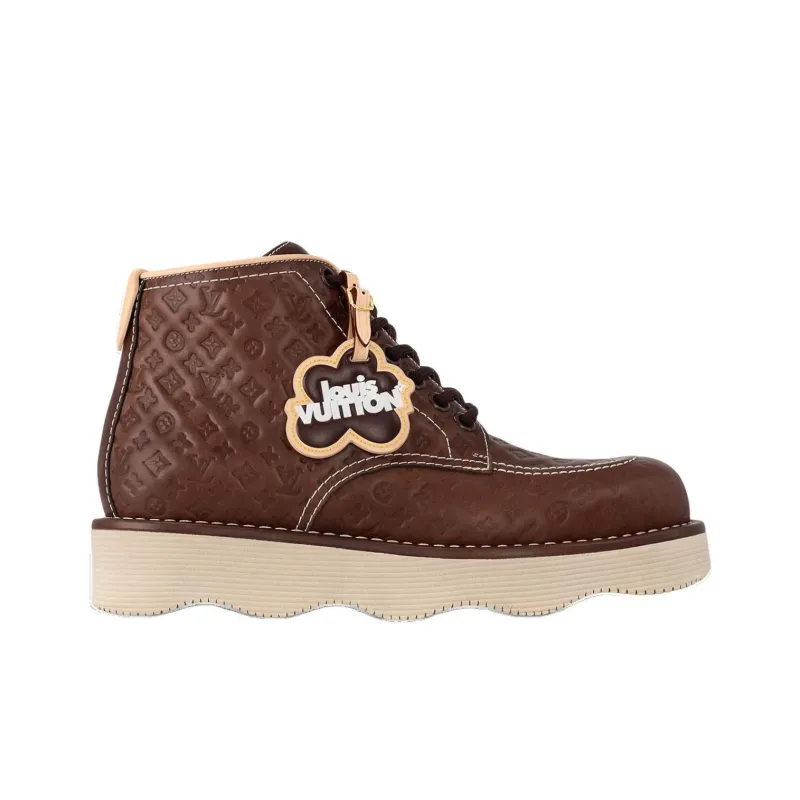 Tyler The Creator x LOUIS VUITTON Short Martin Boot Men's Brown-2