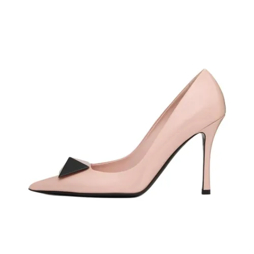 Valentino One Stud Slim Heel High Heels 10cm Women's Pink