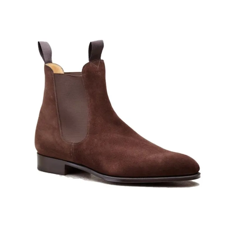 Edward Green Short Chelsea Boots Men's Brown-2