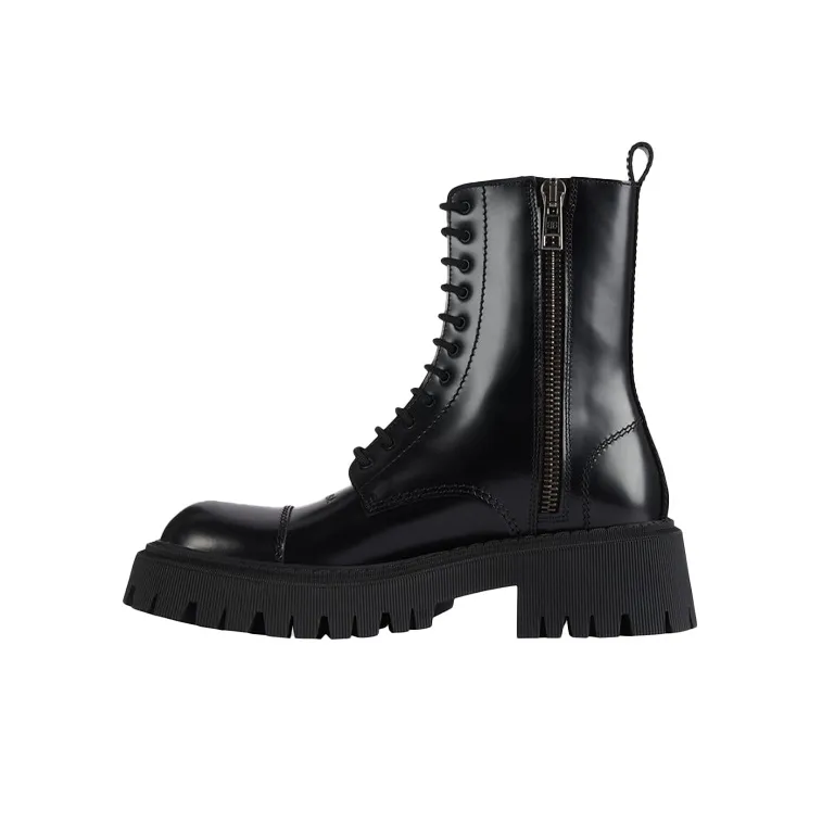 Balenciaga Tractor 20mm Zip Up Boot Black-0
