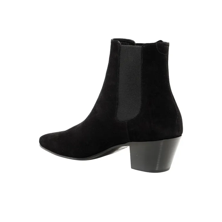 CELINE Short Chelsea Boots Men's Black-3