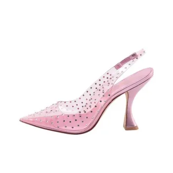 stuart weitzman Crystal-embellished Transparent Pumps