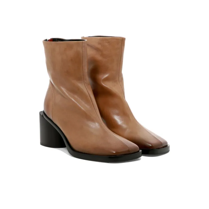HALMANERA Ankle Boots Women's Brown-2