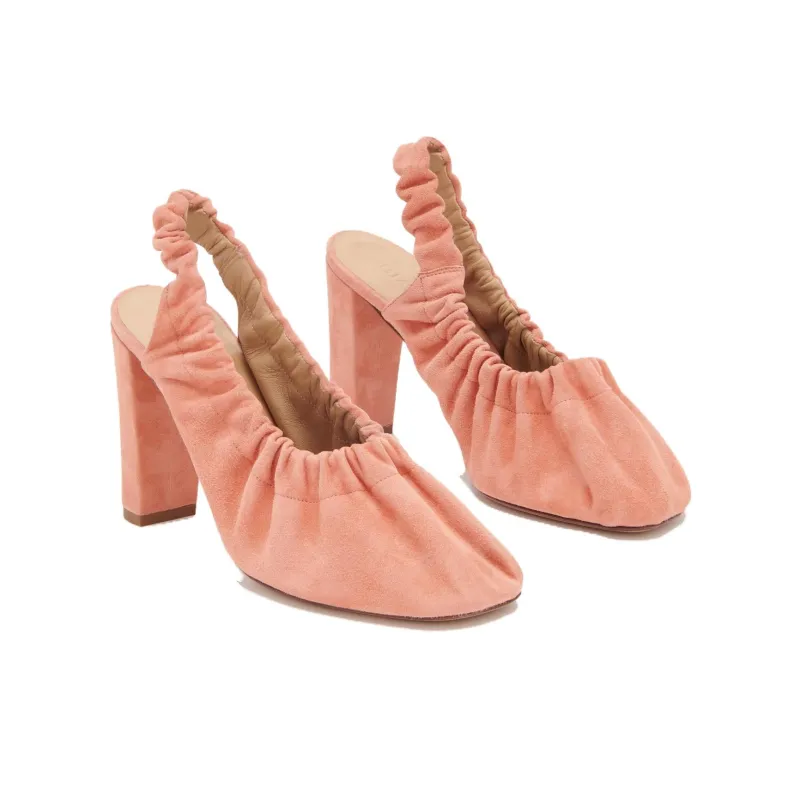 Ulla Johnson Chunky Heel High Heels 9.5cm Women's Coral Pink-2