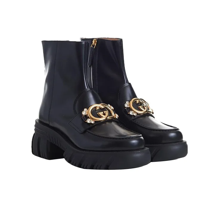 GUCCI Women's Interlocking G Boot 'Nero' Women's-3