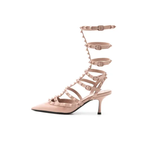 Valentino Garavani Rockstud Pointed Toe Pumps Pink Women's
