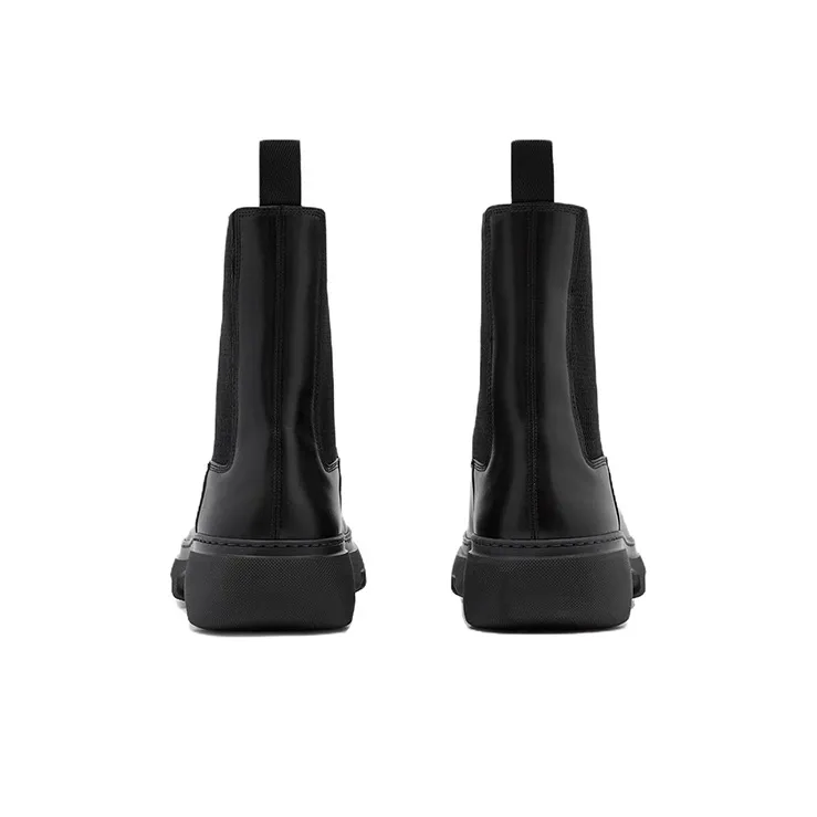 Burberry Short Chelsea Boots Men's Black-3