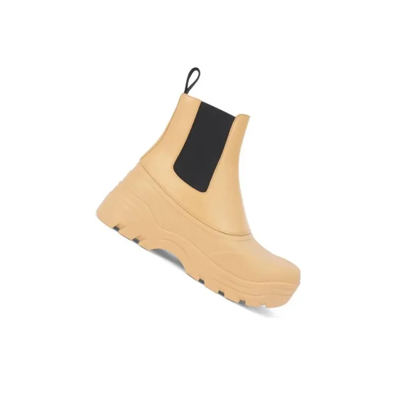 LOEWE Short Chelsea Boots Women's Beige Yellow-2