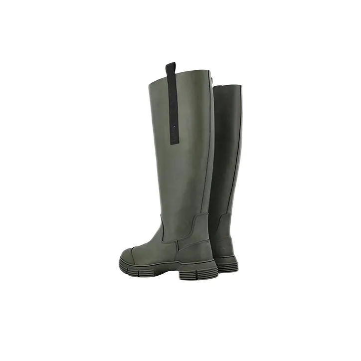 GANNI Knee high Boots Women's Green-3