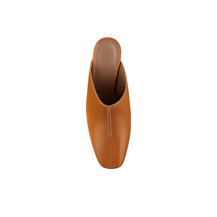 HERMES Detail High Heels Women's Gilded Beige-4