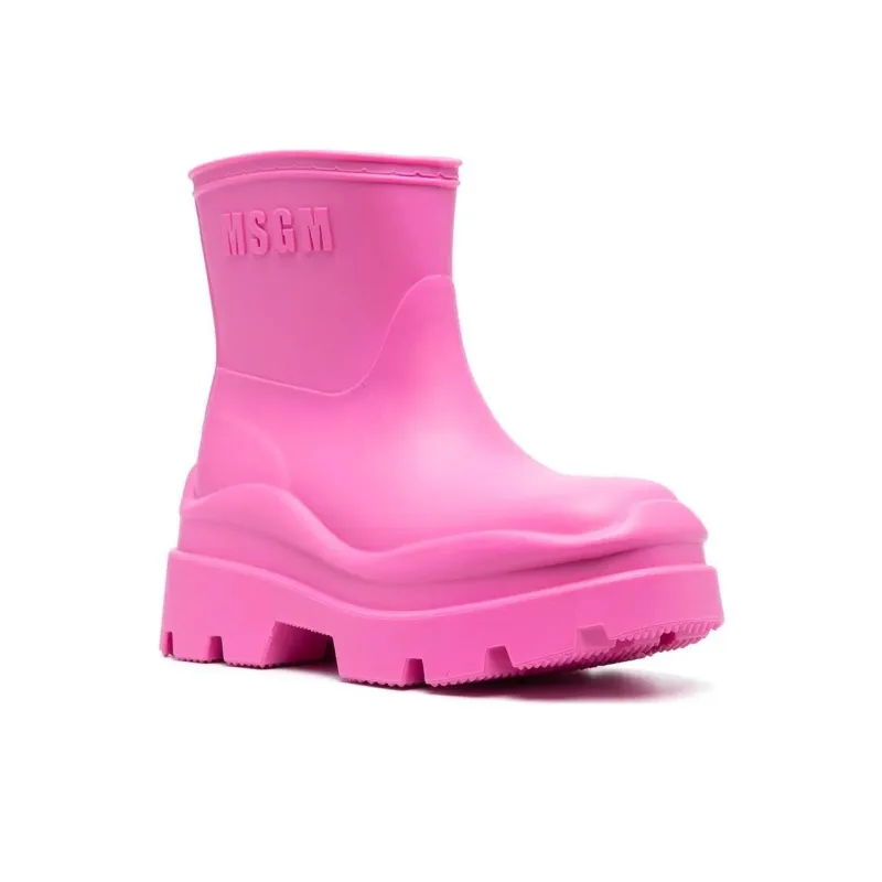 MSGM Lug-sole Ankle Rain Boots-1