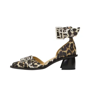 GANNI Chunky Heel High Heels Women's Yellow