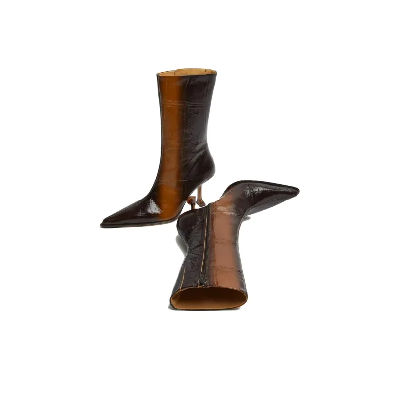 MIISTA Ankle Boots 9cm Women's Brown-3