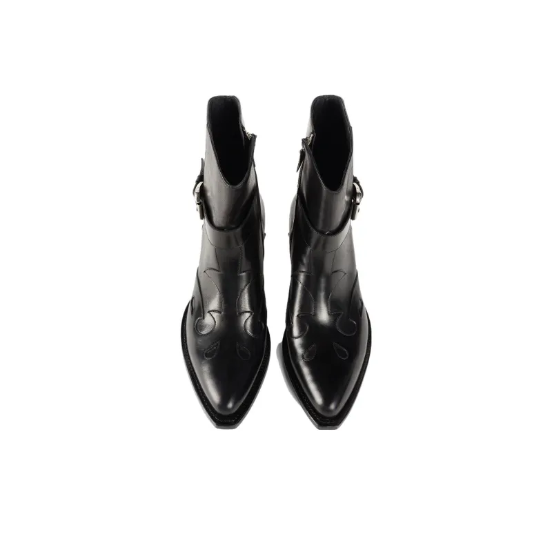Roberto Cavalli Tiger Tooth Leather Boots-3