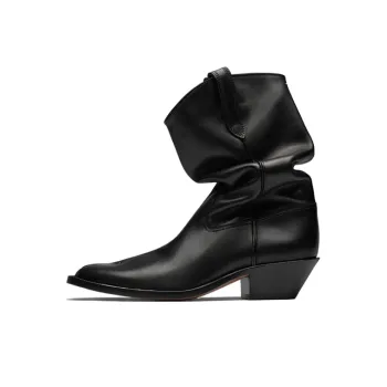 Maison Margiela Tabi Toe Ruched Leather Boots