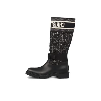 DIOR D Major Knee high Boots Women's Black