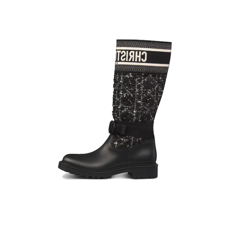 DIOR D Major Knee high Boots Women's Black-0
