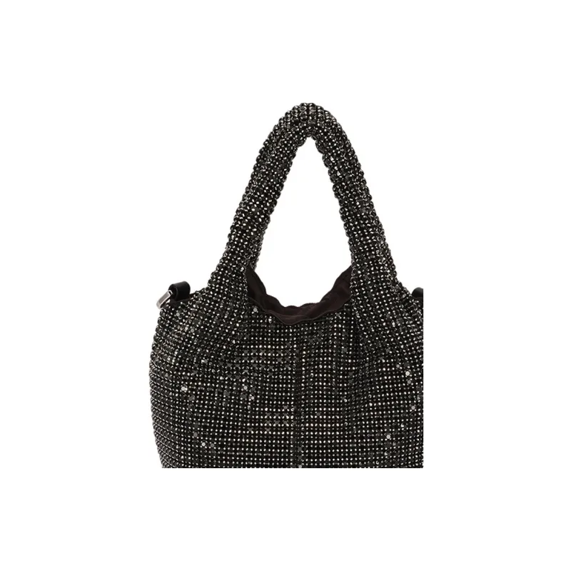 AJIDOU Glass Diamond One Shoulder Handbag Regular Women's Black-4