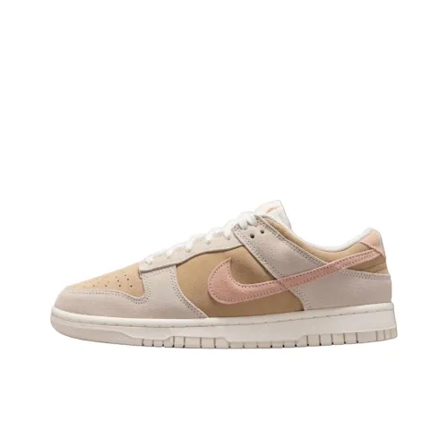 Nike Dunk Anti Slip Wear Resistant Low Top Skateboard Shoes Women's Brown Pink