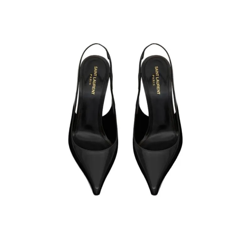 SAINT LAURENT Slim Heel High Heels 11cm Women's Black-4
