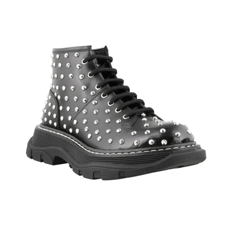 Alexander McQueen Ankle Boots 'Black Studd' Women's-2