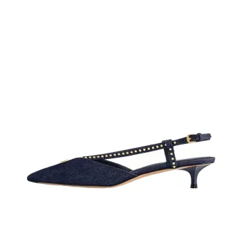 LOUIS VUITTON Cone Heel High Heels 3.5cm Women's Dark Blue