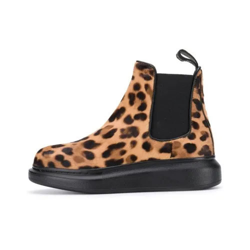 Alexander McQueen Hybrid Ankle-Length Chelsea Boots Women's DUCK low Brown
