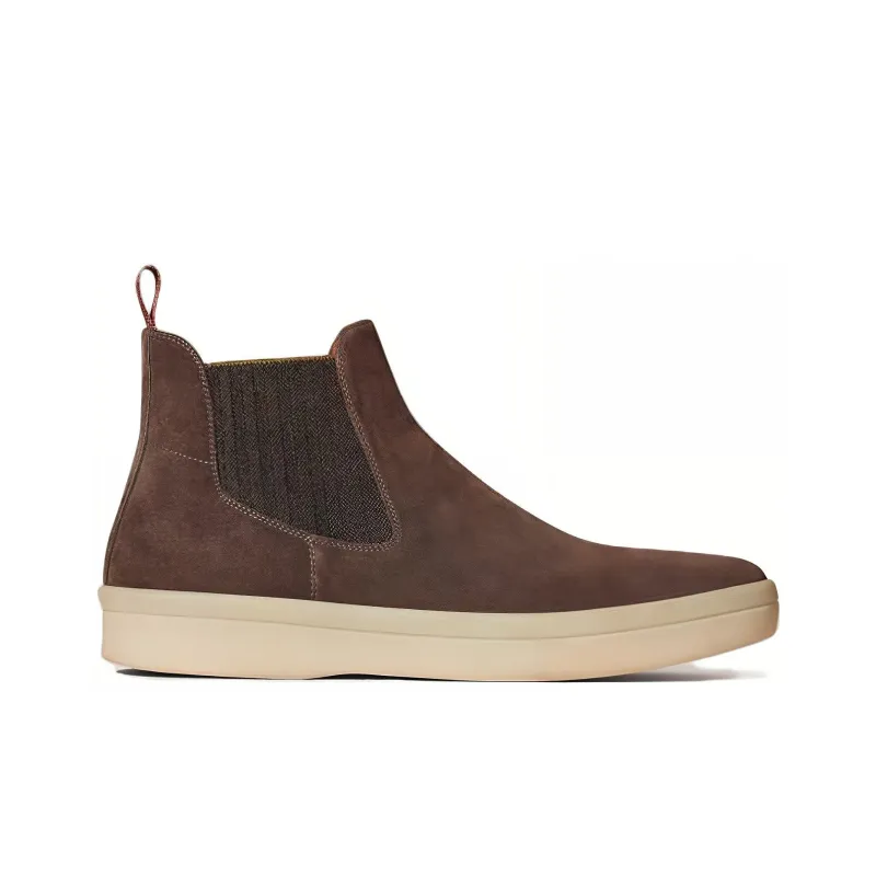 Loro Piana Ultimate Walk Ankle Length Chelsea Boots Men's Brown-1
