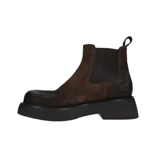 STRATEGIA Beatles Chelsea Boots 4cm Women's Dark Brown