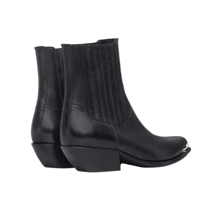 CELINE Short Chelsea Boots Women's Black-3