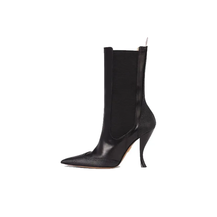 THOM BROWNE Brogued Wingtip Chelsea Boots-0