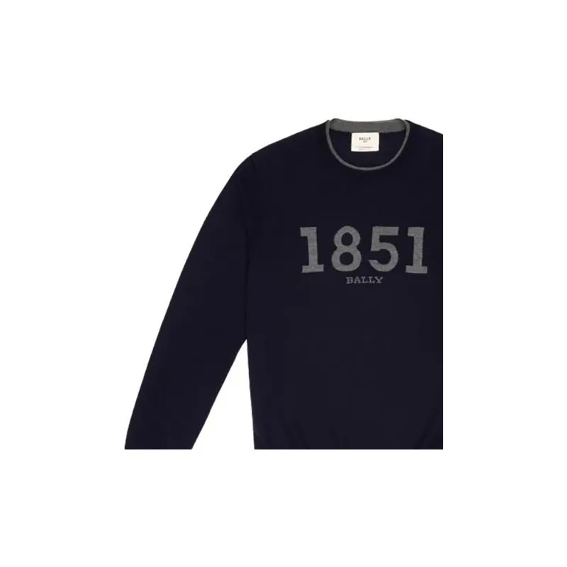 BALLY Sweaters Men Midnight Blue-4