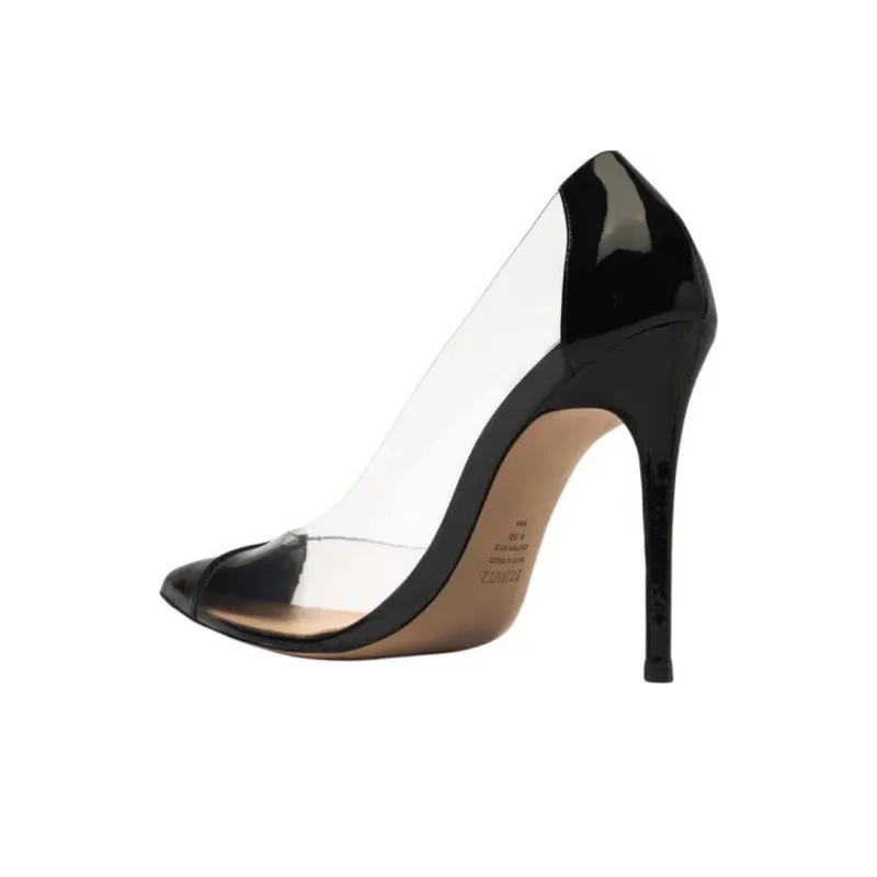 Schutz Cendi Slim Heel High Heels 11cm Women's Black-3