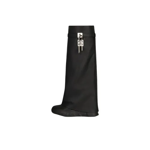 GIVENCHY Shark Lock Knee high Boots Women's Black