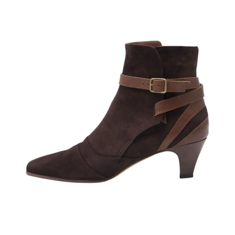 MICHEL VIVIEN Ankle Boots 5.5cm Women's Dark Brown-0