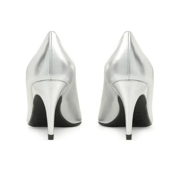 SERGIO ROSSI SR1 75mm Metallic-finish Leather Pumps-4