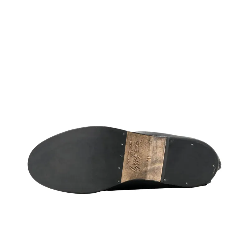Yohji Yamamoto Pleat-detail Leather Boots-6