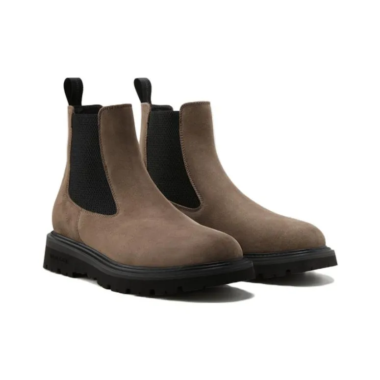 WOOLRICH Short Chelsea Boots Men's Brown-3