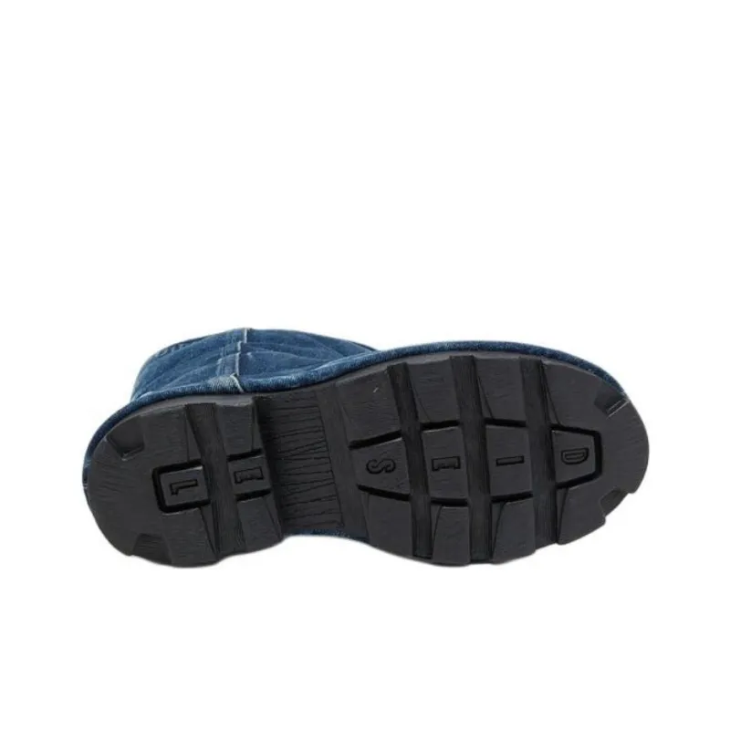 DIESEL D Hammer Short Chelsea Boots Unisex Blue-4