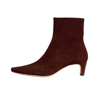 Staud Wally Ankle Boots 5.5cm Women's Burgundy