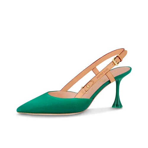 LOUIS VUITTON Blossom Slim Heel High Heels 7.5cm Women's Green
