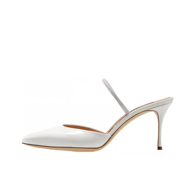 SERGIO ROSSI Godiva Bridal 85mm Satin Mules-0