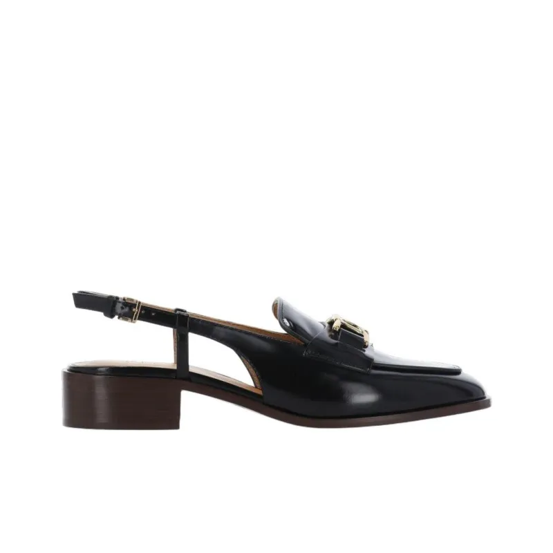 TOD'S Chunky Heel High Heels Women's Black-1