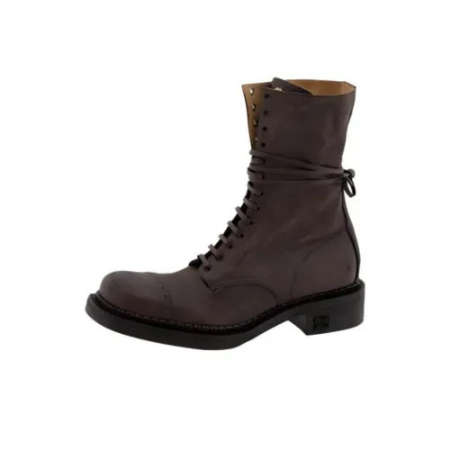 MIU MIU Ankle Boots Women's Dark Brown