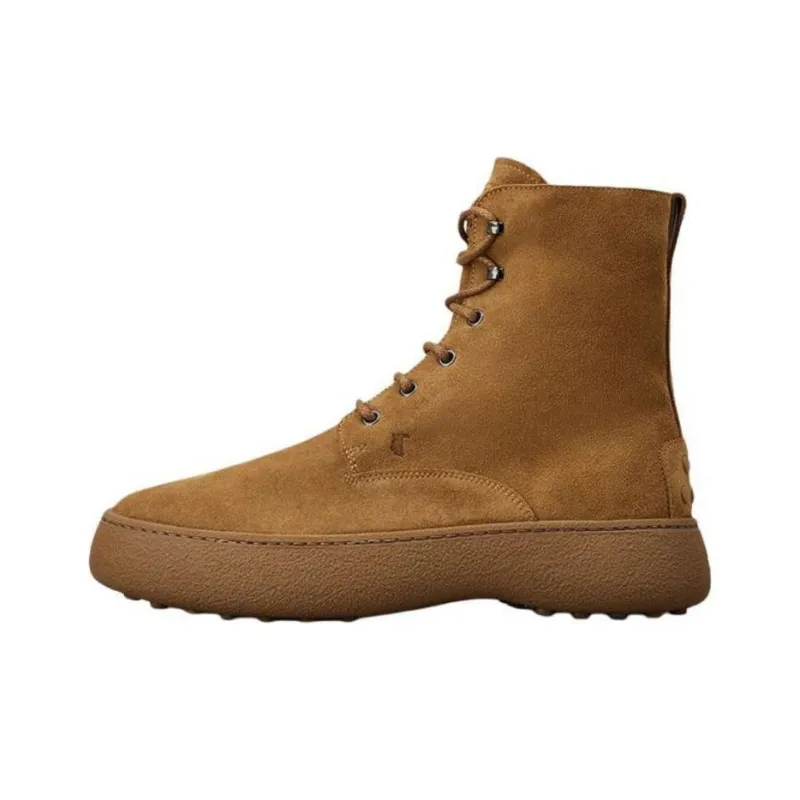 TOD'S Rounded-Toe Lace-Up Boots-0