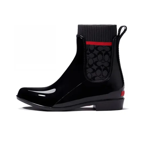 COACH Short Chelsea Boots Women's Black