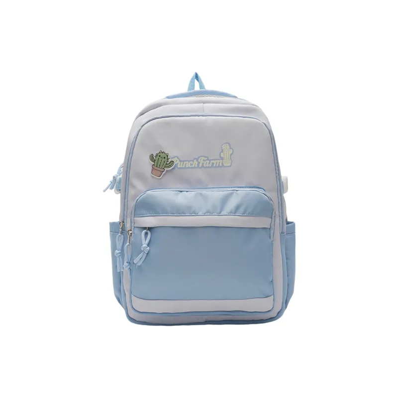 Yalu Nylon Backpack Women's Black/Green/Pink/Light Blue-4