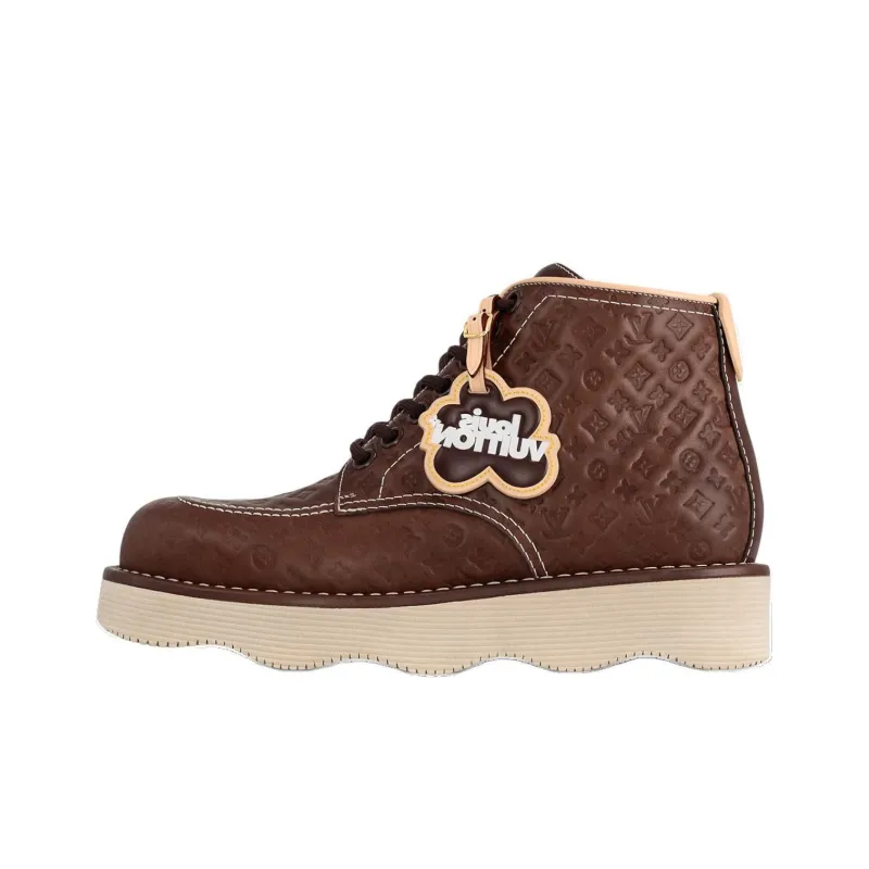Tyler The Creator x LOUIS VUITTON Short Martin Boot Men's Brown-1
