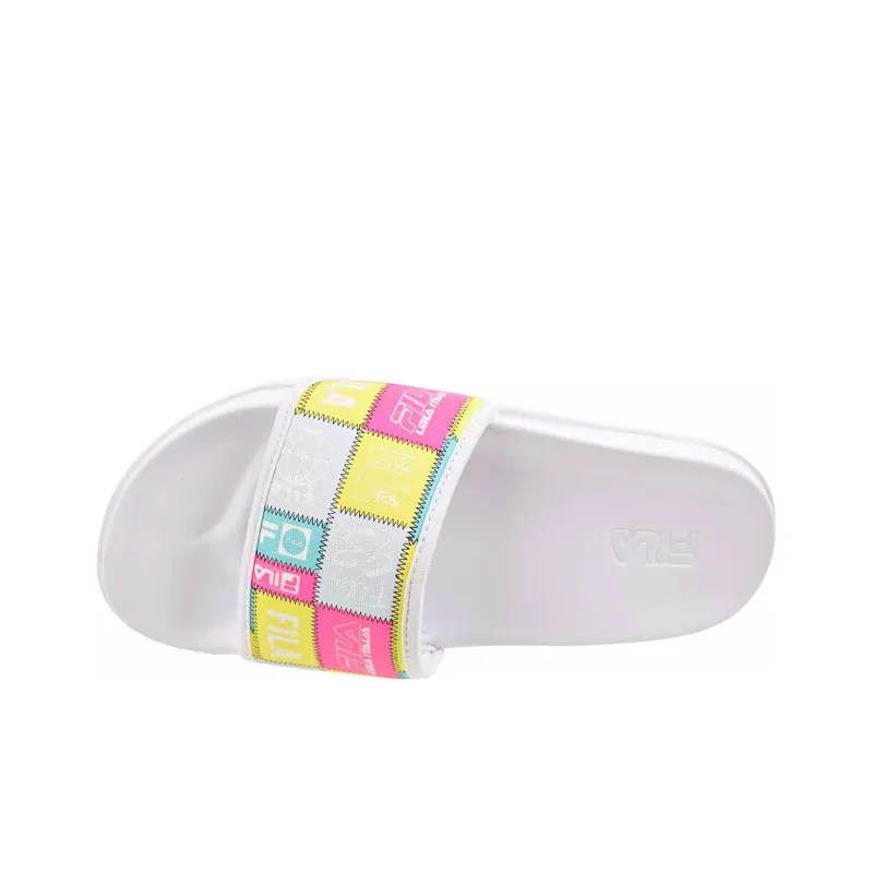 FILA DRIFTER Slip Resistant Abrasion Resistant Slide Slippers Women's White-4