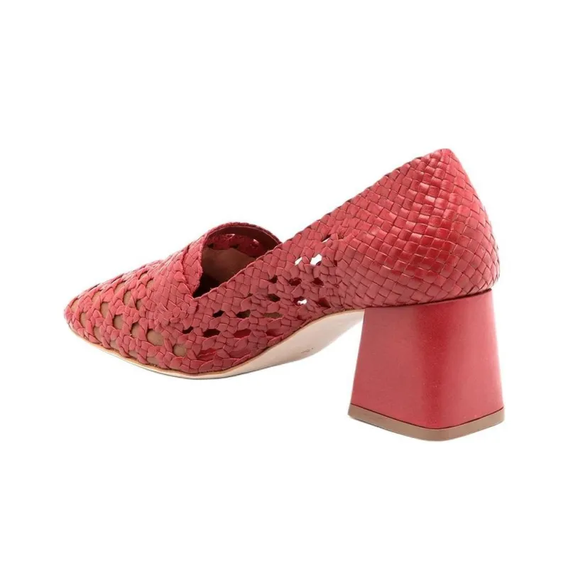 Sarah Chofakian Normandie Spool Heel High Heels Women's Red-3